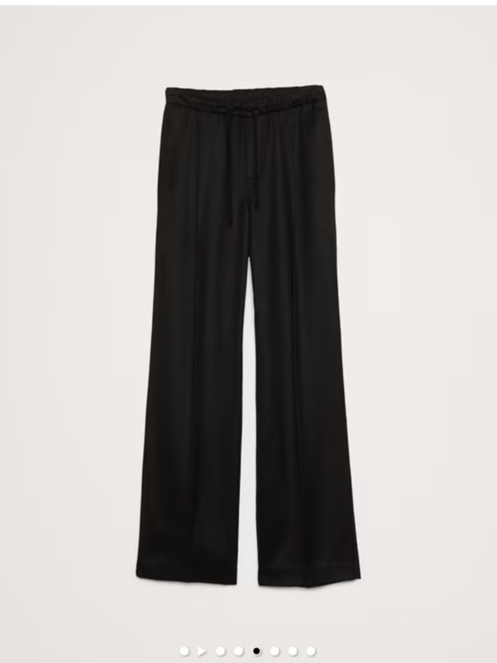 Banana Republic Black Wide-Leg Drawstring Pants - Picture 2 of 7